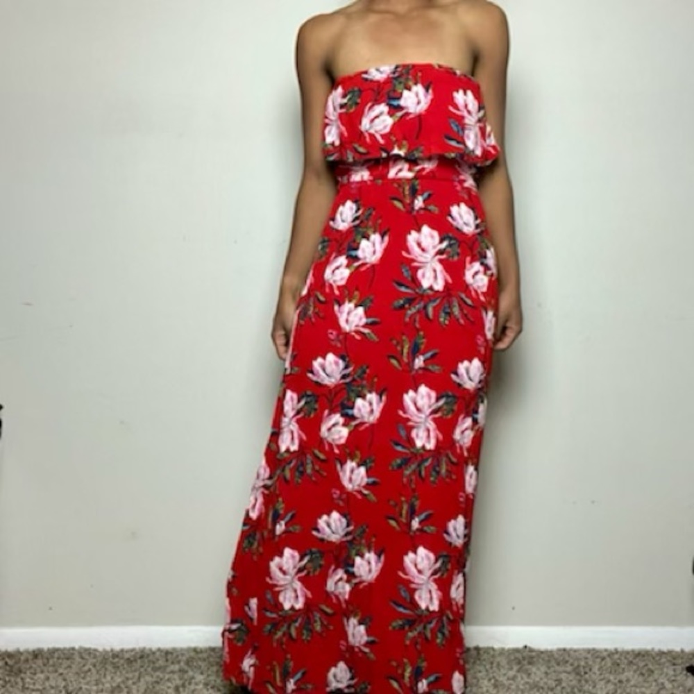 Sim & Sam Red Tube Top Dress - Picture 2 of 7